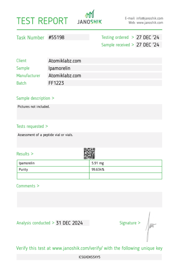 *NEW RELEASE* Ipamorelin 5mg